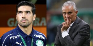 Abel Ferreira do Palmeiras e Tite, do Flamengo - (Foto: Reprodução / Internet)