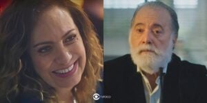 Agatha (Eliane Giardini) envenenará Antônio (Tony Ramos) em Terra e Paixão (Foto: Reprodução / Globo / Montagem TV Foco)