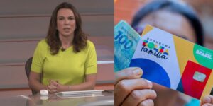 Ana Paula Araújo deu notícia do Bolsa Família no Bom Dia Brasil (Foto: Montagem TV Foco)