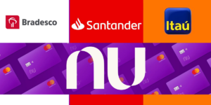 Bancos Nubank, Bradesco, Itaú e Santanderm (Foto: Reprodução, Montagem, TV foco)