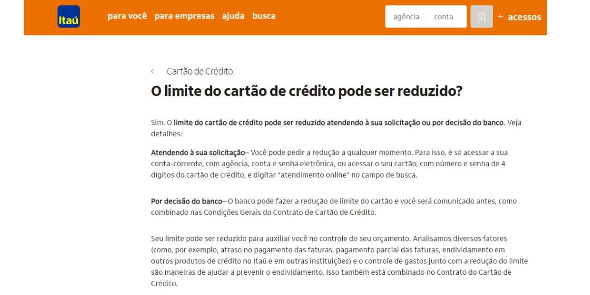 Comunicado do Itaú detalhando todo o processo (Reprodução: Internet)