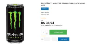 Monster Energy segue sendo comercializado (Foto: Reprodução / Internet)