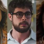 Gladys, Hélio e Agatha em cenas de Terra e Paixão (Foto: Reprodução / Globo / Montagem TV Foco)