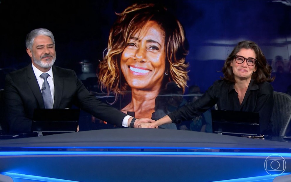 Renata Vasconcellos se emocionou no Jornal Nacional (Foto: Divulgação)