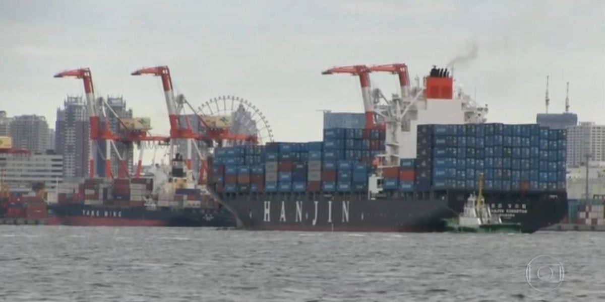 Hanjin Shipping estava com uma dívida de mais de 5 bilhões de dólares (Reprodução: Internet)