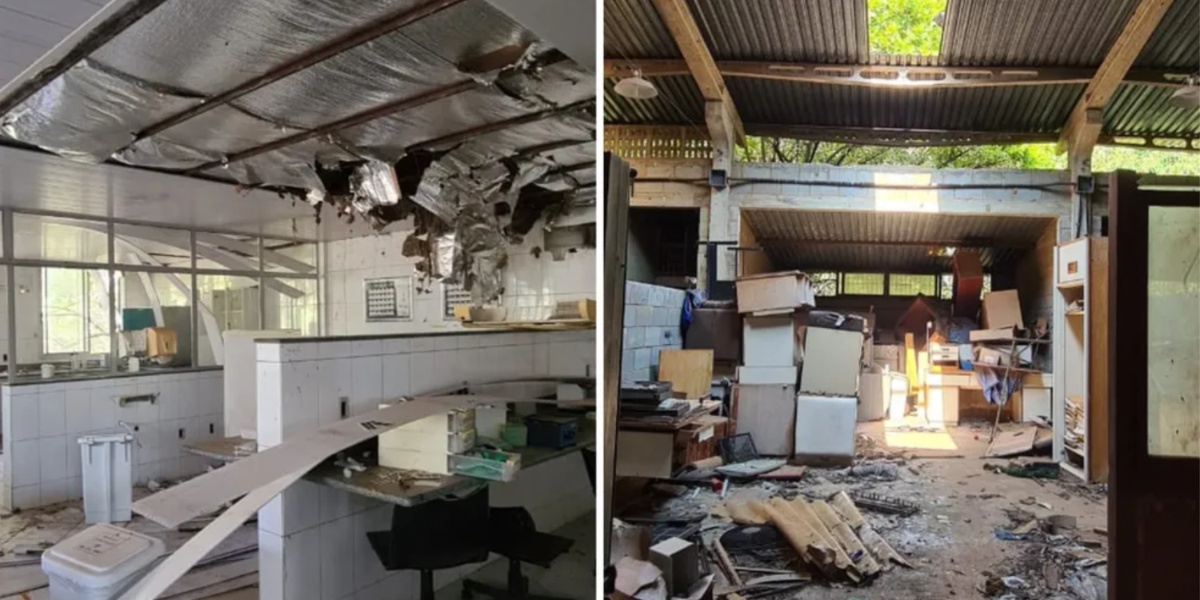 Instalações abandonadas do Hospital Santa Genoveva - Foto: Reprodução/Internet