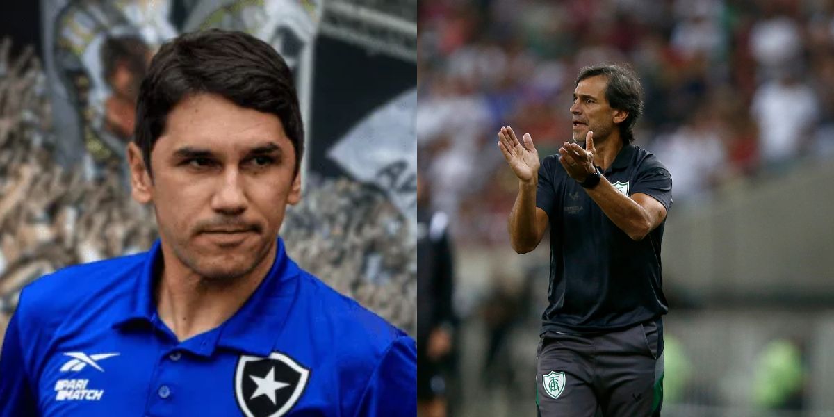 Lucio Flávio e Fabián Bustos, treinadores que foram demitidos ante do fim do Brasileirão - (Montagem Tv Foco)