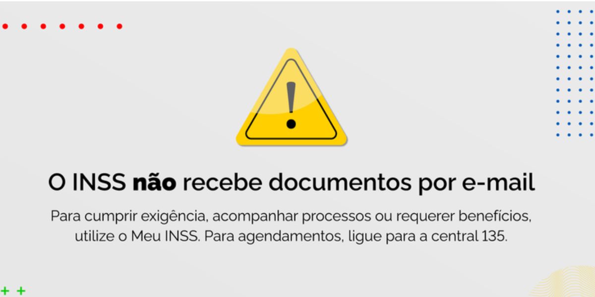 Comunicado do INSS sobre não receber e-mails (Reprodução: Internet)