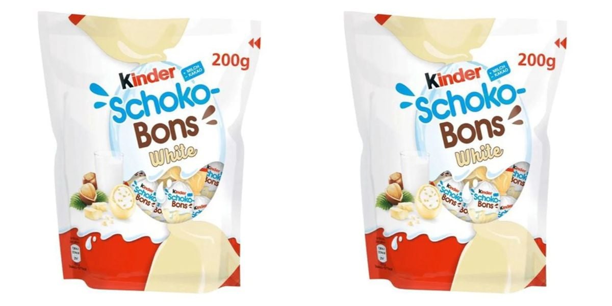 Kinder Choco-Bons Branco que estava com suspeita da presença de salmonela (Reprodução: Internet)