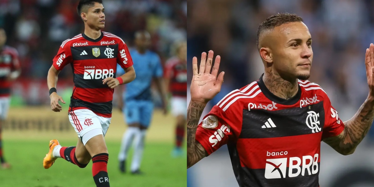 Luiz Araujo e Cebolinha no Flamengo (Foto: Reprodução/Internet)