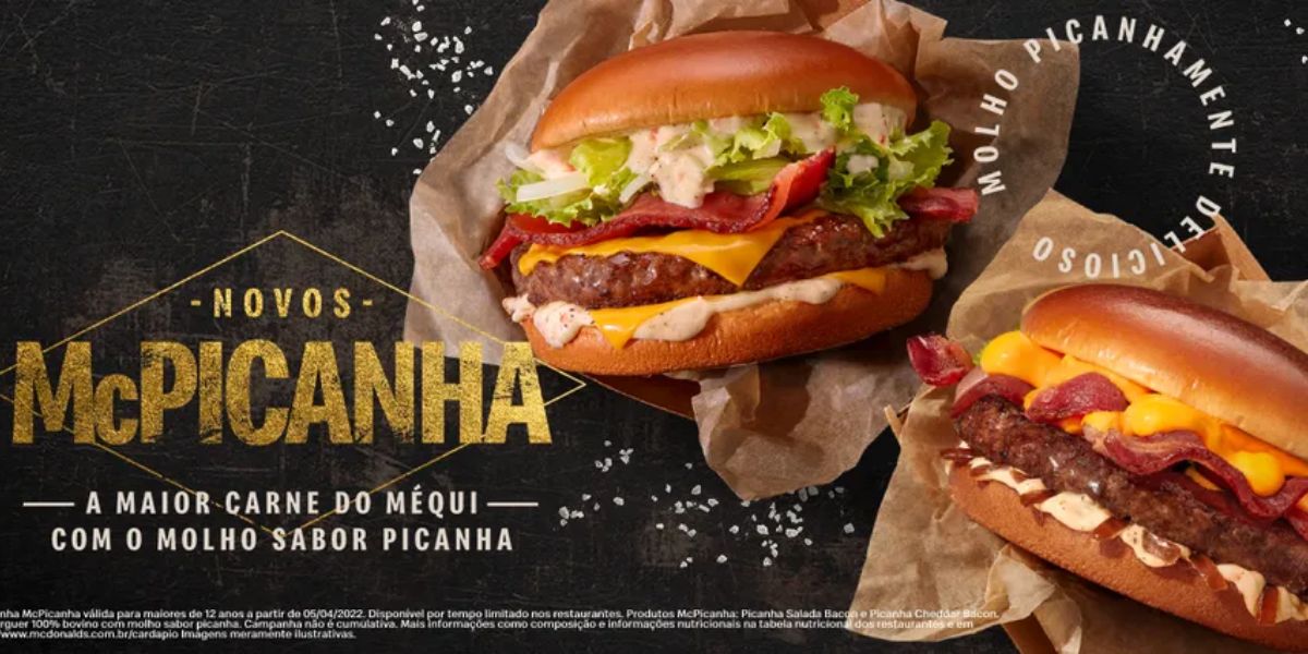 McPicanha saiu de linha após algumas polêmicas envolvendo a sua propaganda (Reprodução: Internet)