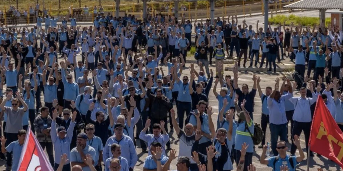 Greve na GM (Foto: Reprodução / Sindicato dos Metalúrgicos)