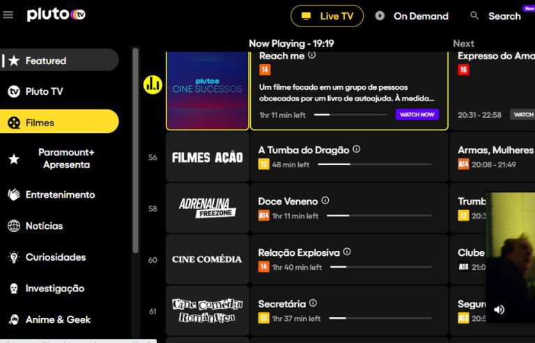 Pluto TV ofrece una variedad de películas y series y compite con Netflix (imagen/repetición de Internet)
