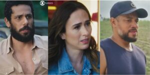 Ramiro, Anely e Jonatas em Terra e Paixão (Foto: Reprodução / Globo / Montagem TV Foco)