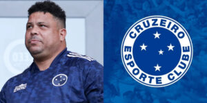 Ronaldo Fenômeno e escudo do Cruzeiro (Foto: Divulgação)