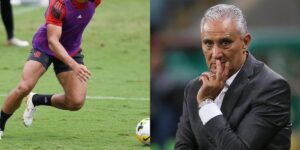 Tite e jogador (Reprodução/Internet)