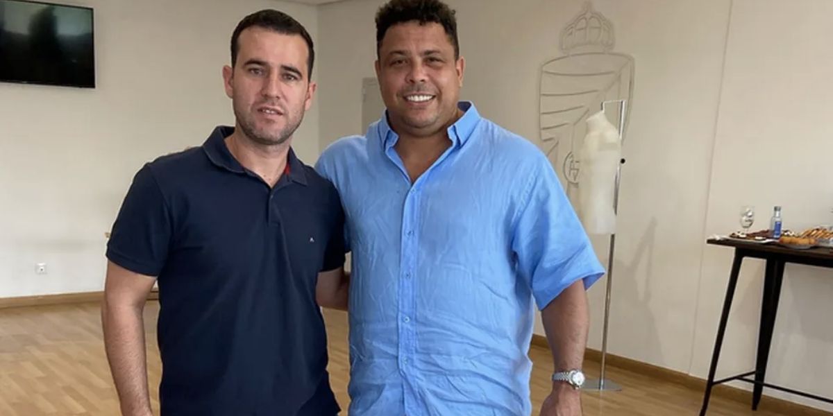 Thiago Gasparino e Ronaldo Fenômeno (Reprodução/Internet)