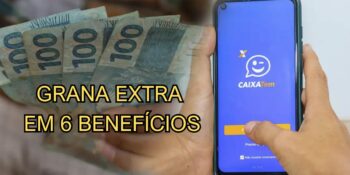 Caixa Tem libera grana extra em 6 benefícios (Reprodução/Montagem TV Foco)