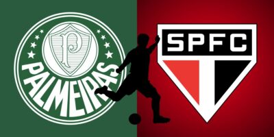 Escudo Palmeiras e São Paulo (Reprodução/Montagem TV Foco)