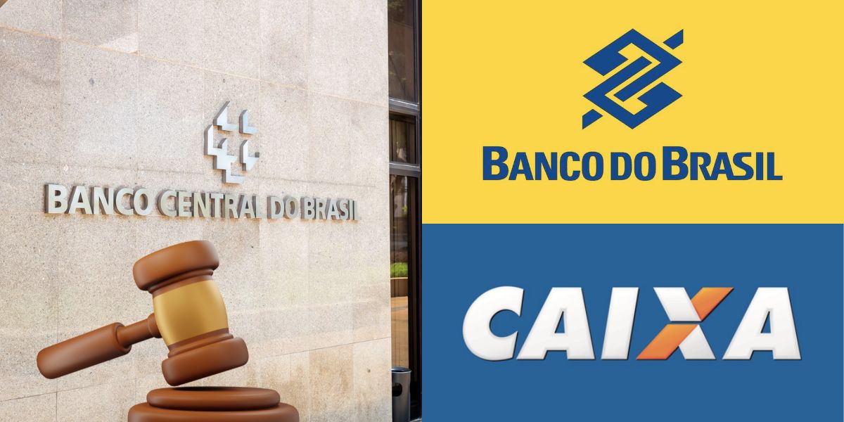 Banco Central, Banco do Brasil e Caixa Econômica (Reprodução/Montagem TV Foco)