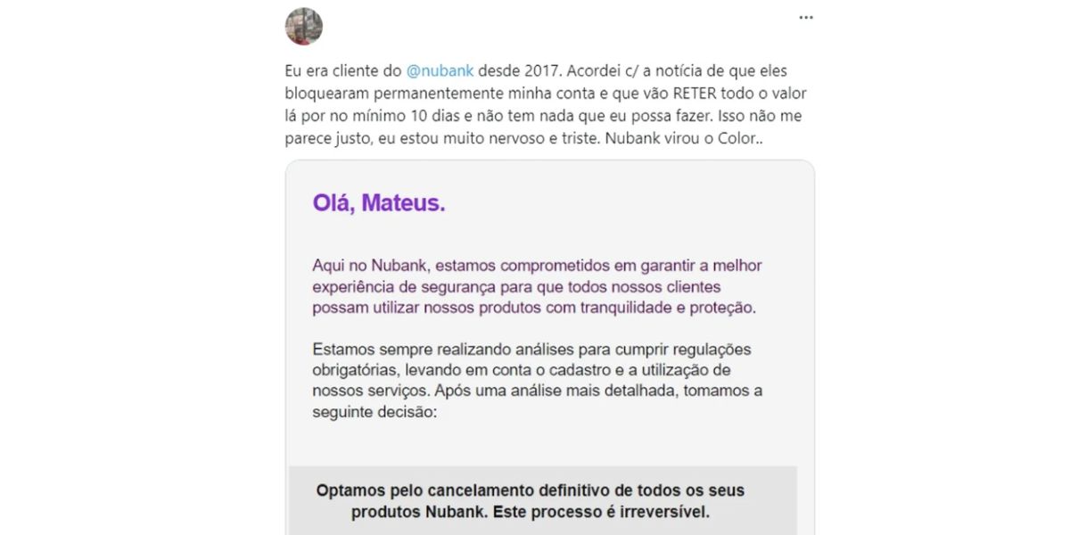 Relato e comunicado do Nubnak (Reprodução/Internet)