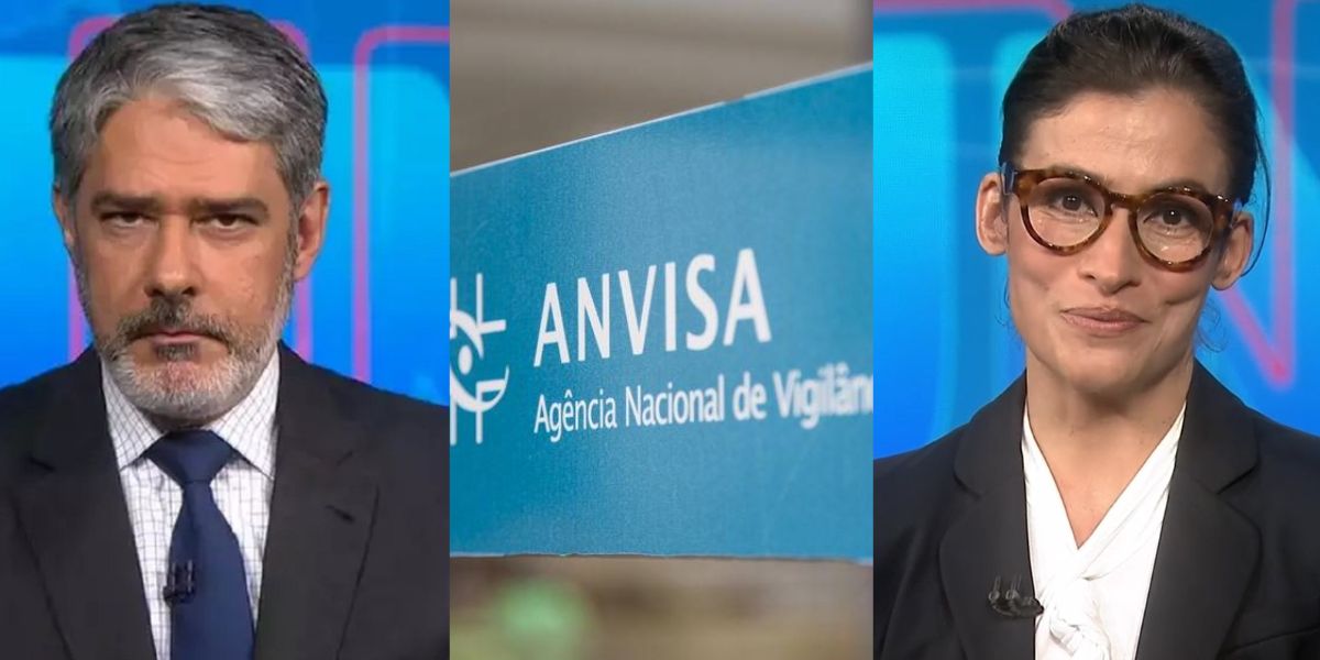 3 anúncios URGENTES da ANVISA no Jornal Nacional - Montagem TVFOCO