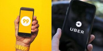 Uber e serviço da 99 (Reprodução: Montagem TV Foco)