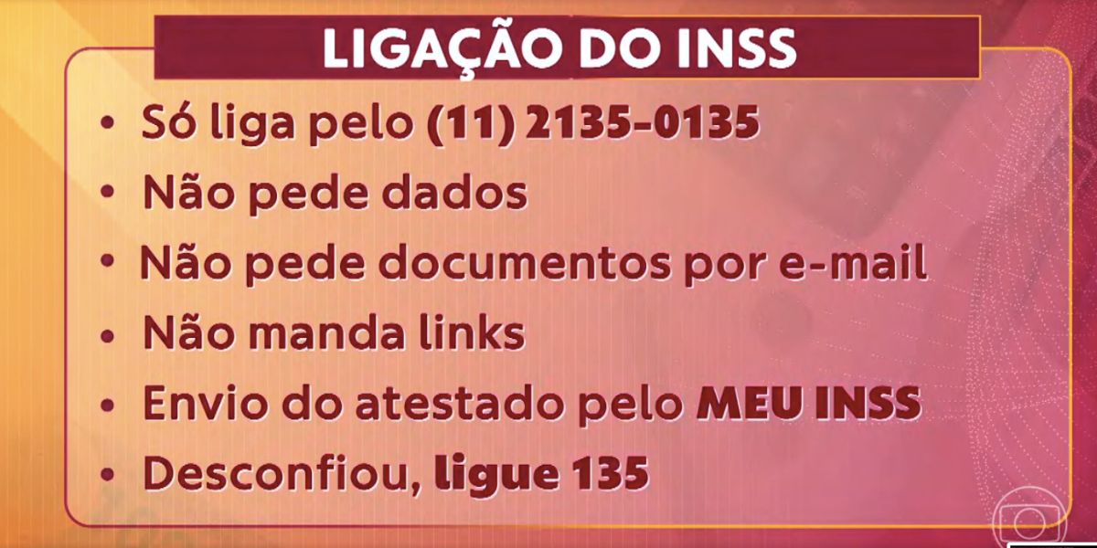 Alerta golpes envolvendo o INSS(Foto: Reprodução / Globo)