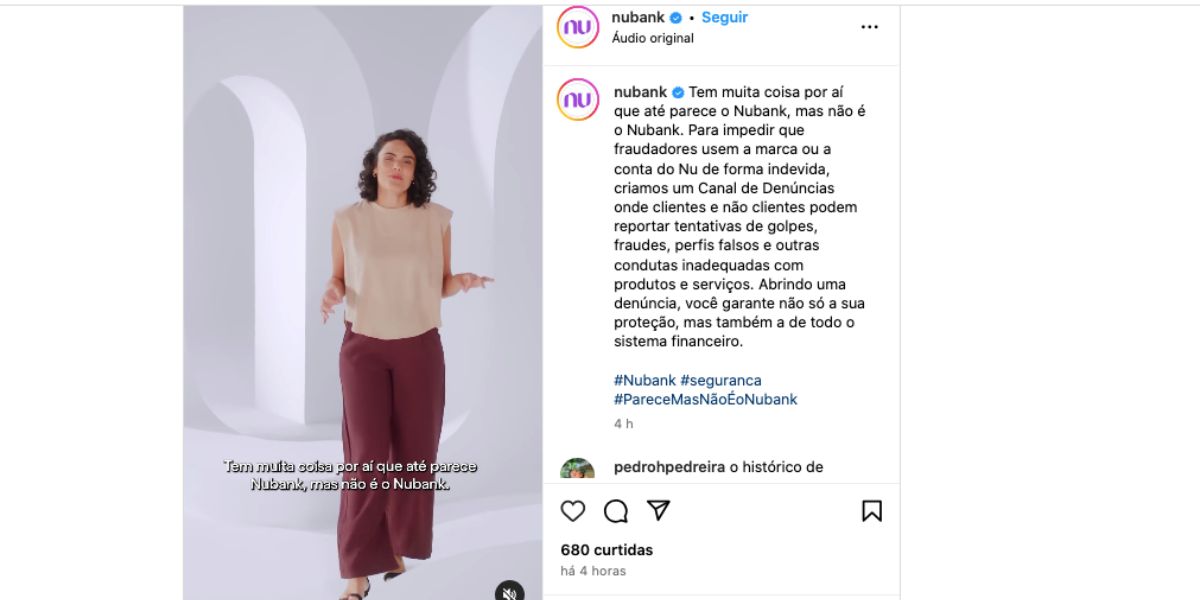 Anúncio da Nubank (Foto: Reprodução / Instagram)