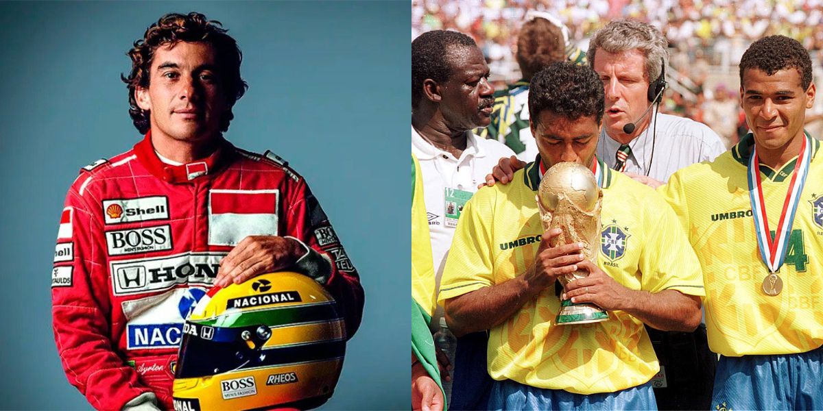 Ayrton Senna e Seleção do Brasil (Reprodução/Internet)