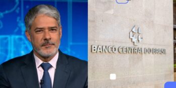 Bonner paralisa JN com anúncio URGENTE do Banco Central - Montagem TVFOCO