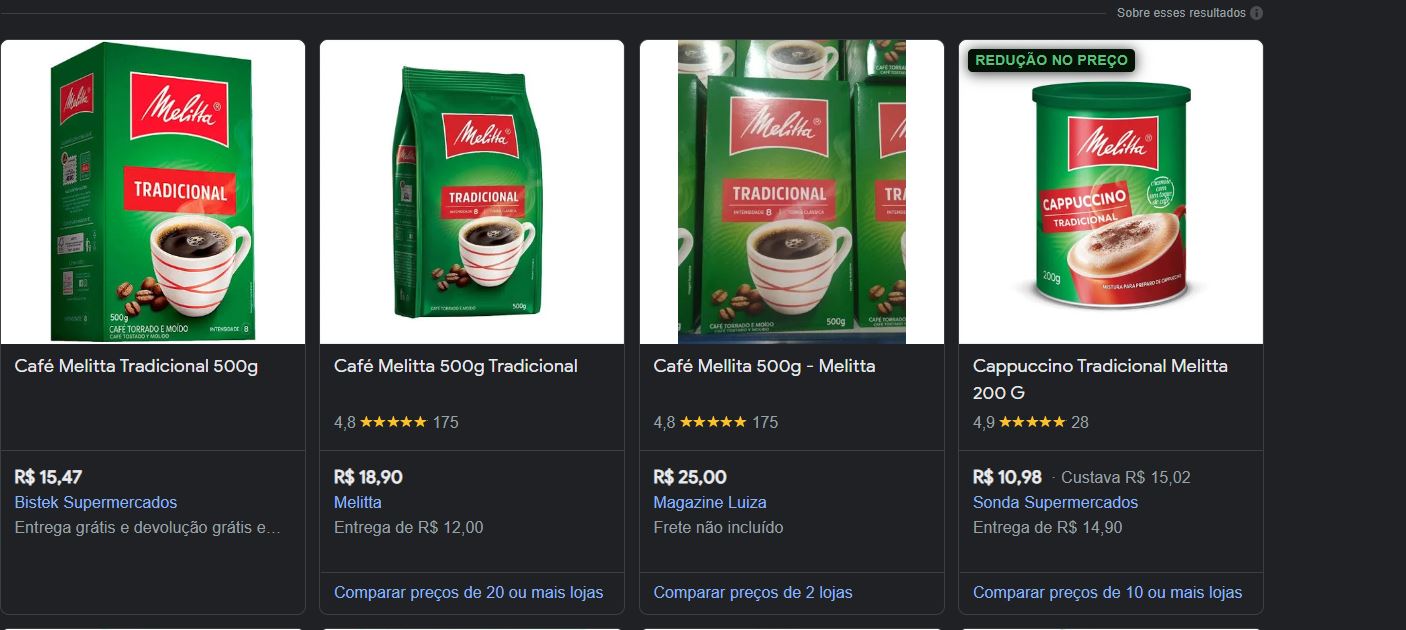 Café Melitta segue sendo vendido normalmente (Foto Reprodução/Internet)