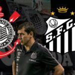 Carille, escudo do Santos e do Corinthians (Foto - Montagem TV Foco).