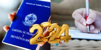 Carteira de trabalho, prova de concurso em 2024 - (Reprodução: Internet)