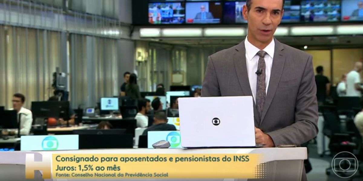 César Tralli no Jornal Hoje (Foto: Reprodução / Globo)