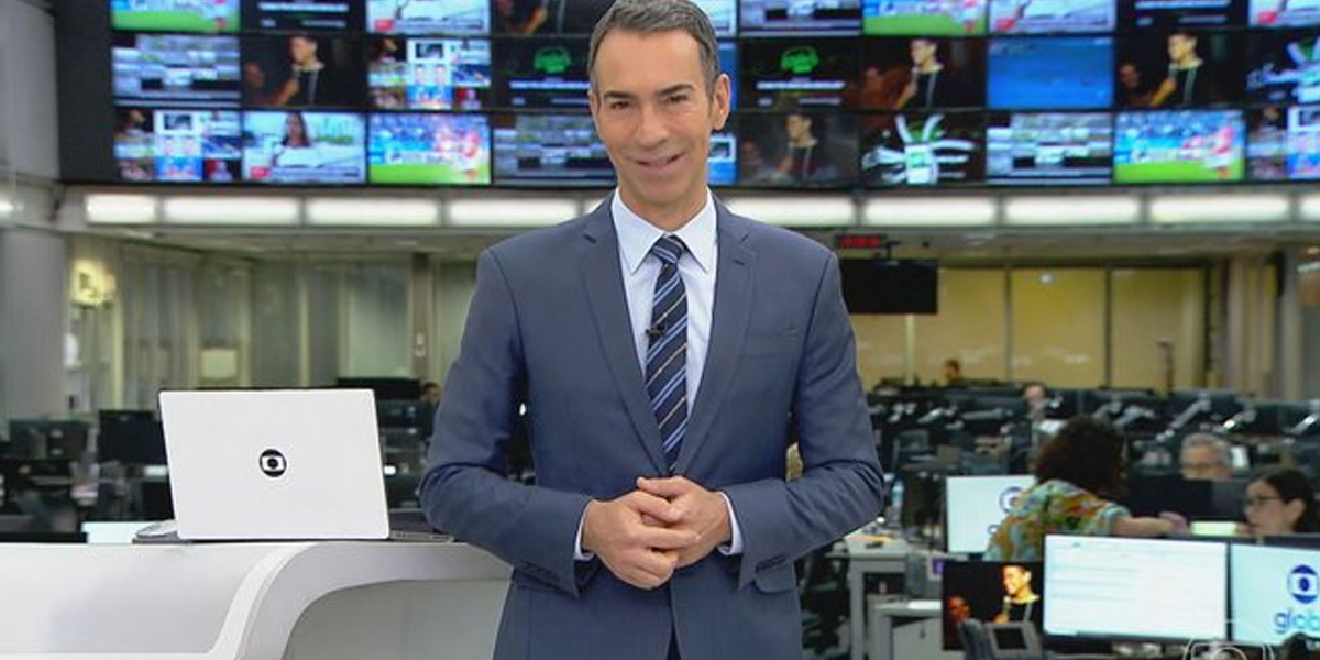 César Tralli no Jornal Hoje (Foto: Reprodução, Globo)