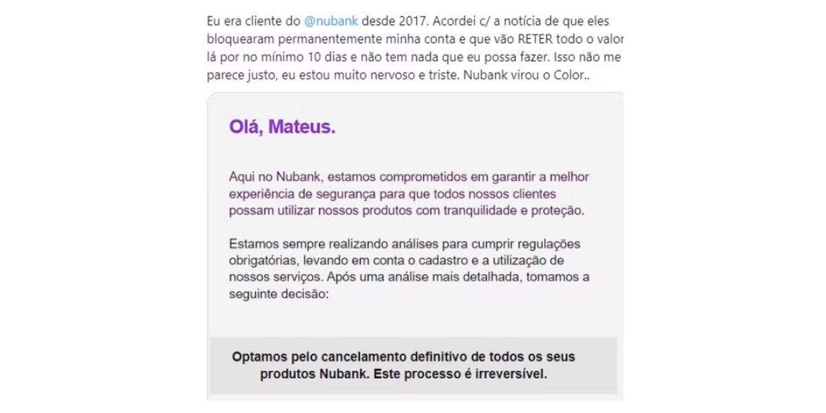 Cliente reclamando do banco (Foto: Reprodução / Intenret)