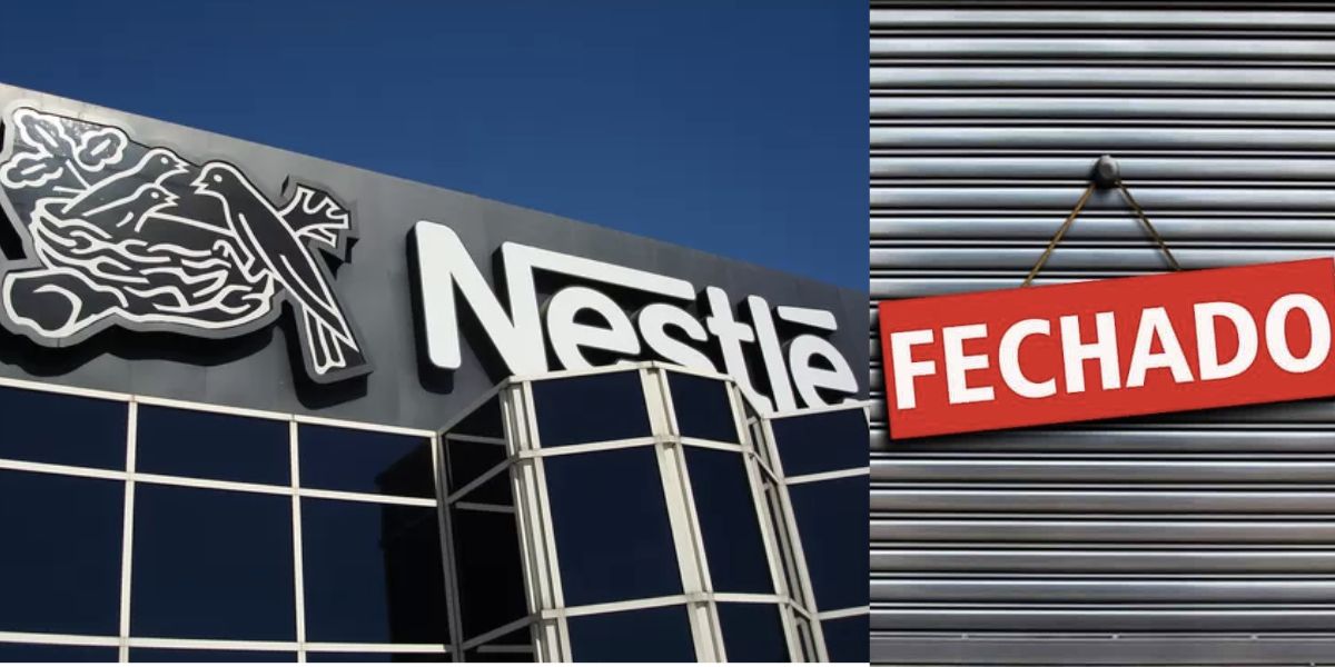 Nestlé e loja fechada (Fotos: Reproduções / Internet)