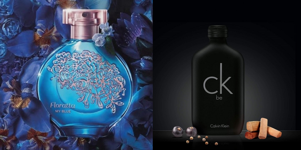 Perfume Floratta Blue, Boticário X  Fragrância CK be, de Calvin Klein (Foto: Reprodução, Sites das marcas)