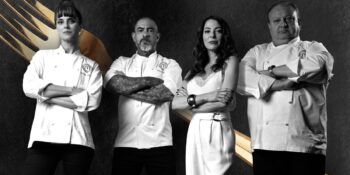 Helena Rizzo, Henrique Fogaça, Ana Paula Padrão e Erick Jacquin estão prontos para revelar novos talentos da gastronomia brasileira. Crédito: Renato Pizzutto/Band