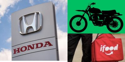 Honda, moto e entregador do Ifood (Fotos: Reproduções / Internet / Pinterest)