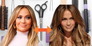 Jennifer Lopez e cabelo antes e depois - (Reprodução Internet)