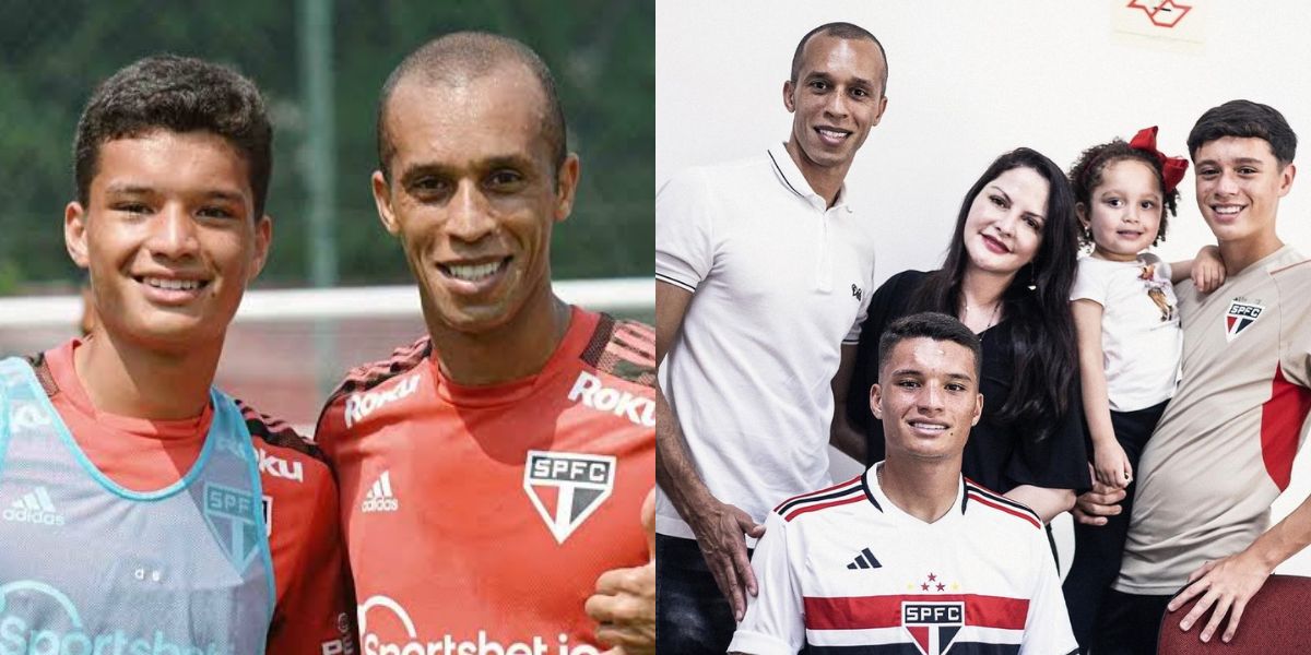 João Miranda, filho do ídolo Miranda e novo jogador profissional do São Paulo (Foto - Montagem TV Foco)