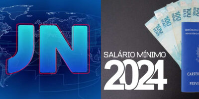 Jornal nacional fala sobre o novo salário mínimo de 2024 (Foto: Reprodução, Montagem  TV Foco)