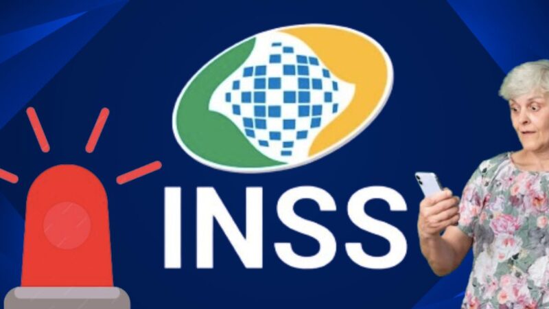 Logo do INSS e senhora com celular (Fotos: Reproduções / Internet / Freepik)