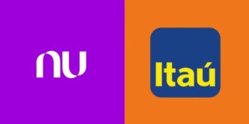 Logo Nubank / Logo Itaú - Montagem TVFOCO