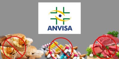 Logo da Anvisa e padaria, farmácia e mercado proibidos - Foto Reprodução Internet