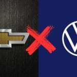 Logo da Chevrolet e da Volks - Foto Reprodução Canva