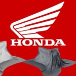 Logo da Honda e motos cobertas - Foto Reprodução Internet