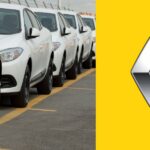 Logo da Renault e carros estacionados - Foto Reprodução Internet